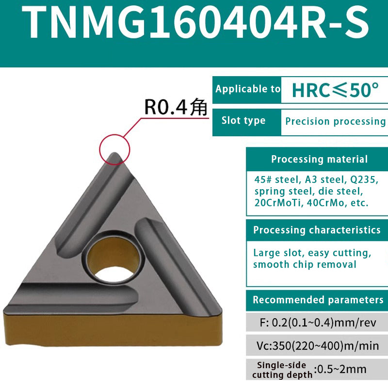 119-TNMG160404R/L-VF/S Steel Parts Fine Turning Triangular Grooving Knife Shandong Denso Pricision Tools Co.,Ltd.