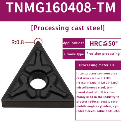 120-TNMG160404R/L-VF/S Steel Parts Fine Turning Triangular Grooving Knife Shandong Denso Pricision Tools Co.,Ltd.