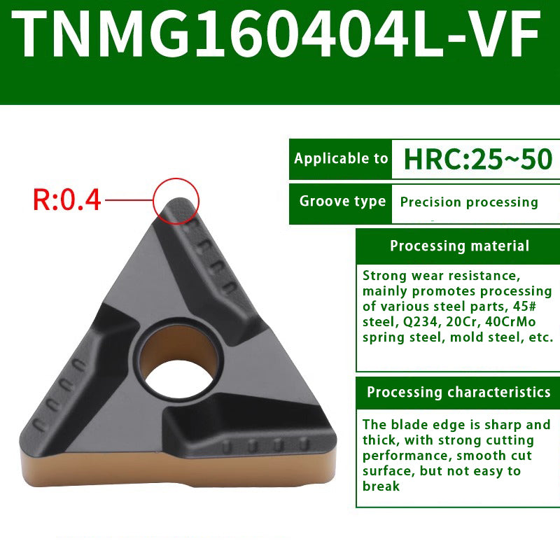 119-TNMG160404R/L-VF/S Steel Parts Fine Turning Triangular Grooving Knife Shandong Denso Pricision Tools Co.,Ltd.