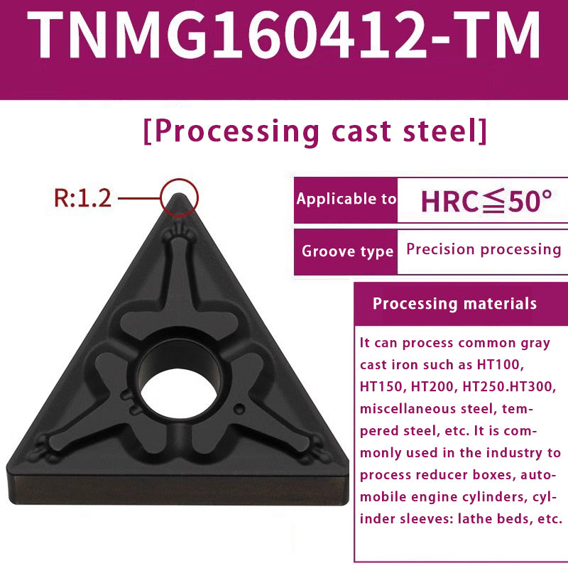 120-TNMG160404R/L-VF/S Steel Parts Fine Turning Triangular Grooving Knife Shandong Denso Pricision Tools Co.,Ltd.