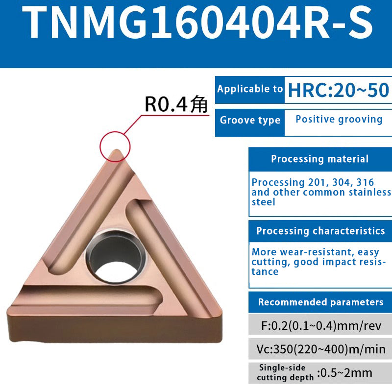 119-TNMG160404R/L-VF/S Steel Parts Fine Turning Triangular Grooving Knife Shandong Denso Pricision Tools Co.,Ltd.