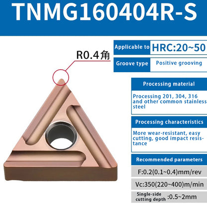 119-TNMG160404R/L-VF/S Steel Parts Fine Turning Triangular Grooving Knife Shandong Denso Pricision Tools Co.,Ltd.