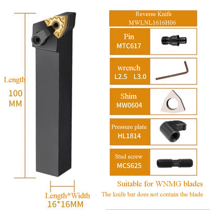 1001-MWLNR/MTJNR20 peach-shaped end face outer diameter turning tool bar lathe tool Shandong Denso Pricision Tools Co.,Ltd.