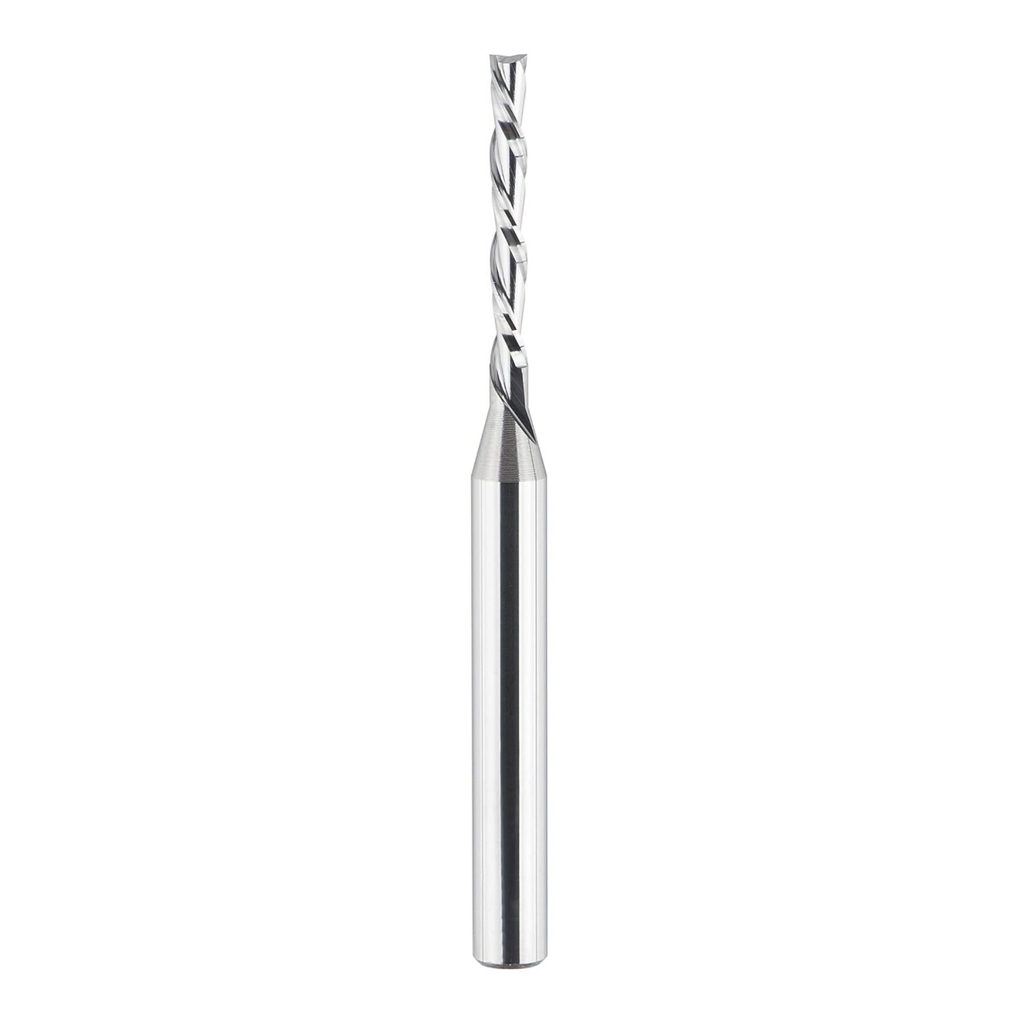 Extra Long Spiral Router Bit Down Cut 1/8 inch Cutting Diameter, 1/4 inch Shank 3 inch OVL HRC55 Solid Carbide End Mill for Wood Cut Carving Engrave