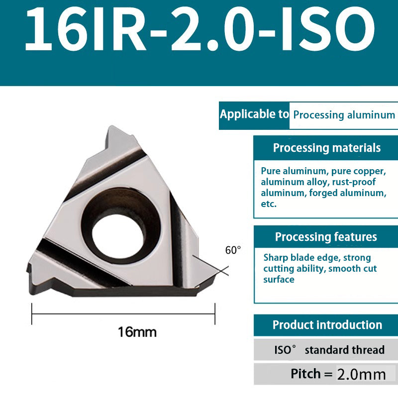 91-60°/55° 1.5 large pitch internal thread turning blade-aluminum processing Shandong Denso Pricision Tools Co.,Ltd.