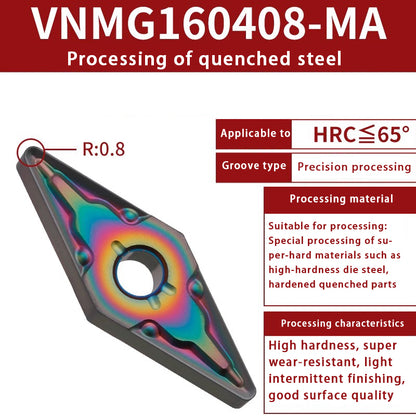 124-VNMG turning inserts, external stainless steel processing, slotting diamond turning tools