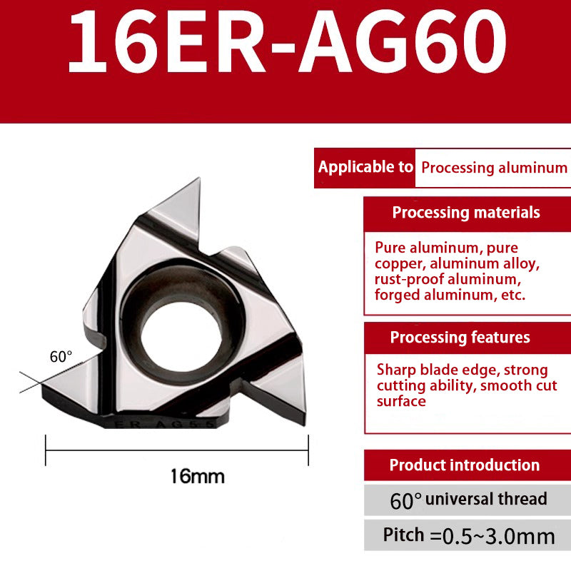 92-External thread inserts, large pitch, British 55-degree external thread turning inserts - aluminum parts processing Shandong Denso Pricision Tools Co.,Ltd.