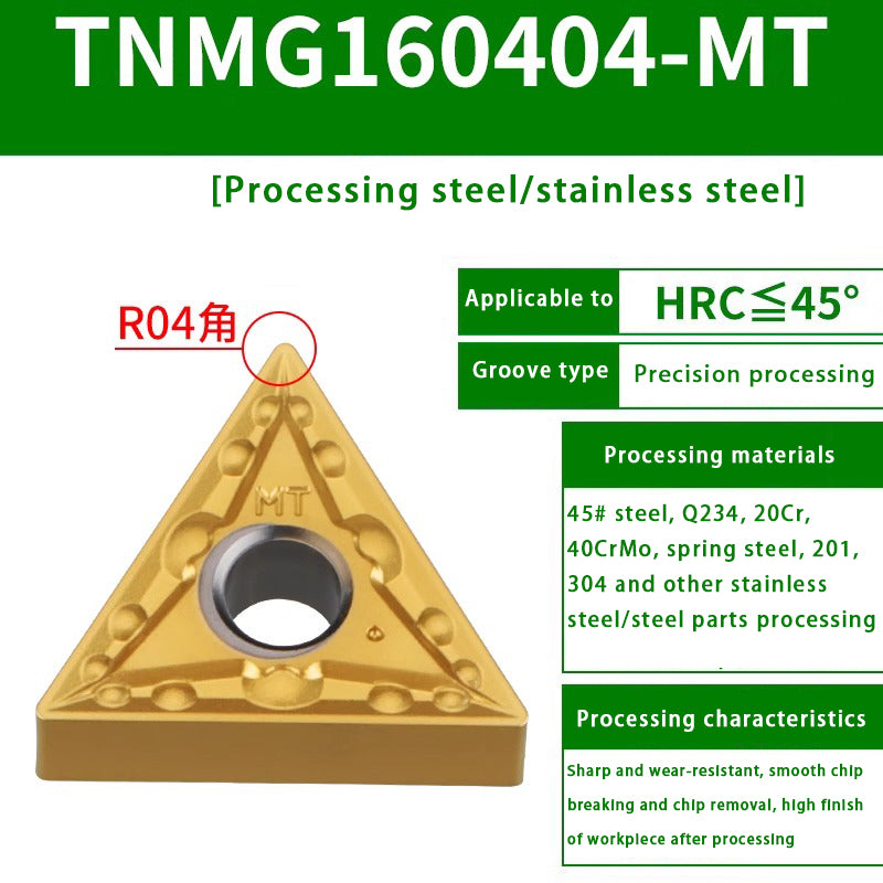 120-TNMG160404R/L-VF/S Steel Parts Fine Turning Triangular Grooving Knife Shandong Denso Pricision Tools Co.,Ltd.