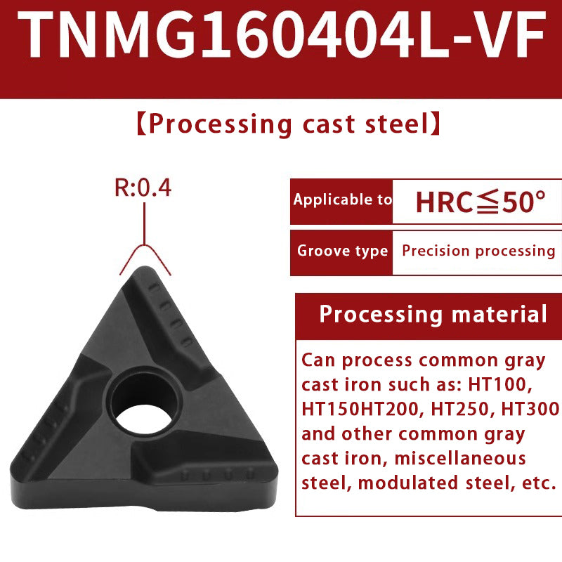 119-TNMG160404R/L-VF/S Steel Parts Fine Turning Triangular Grooving Knife Shandong Denso Pricision Tools Co.,Ltd.