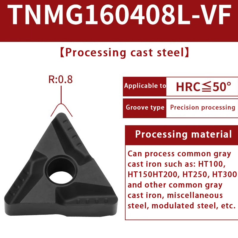 119-TNMG160404R/L-VF/S Steel Parts Fine Turning Triangular Grooving Knife Shandong Denso Pricision Tools Co.,Ltd.