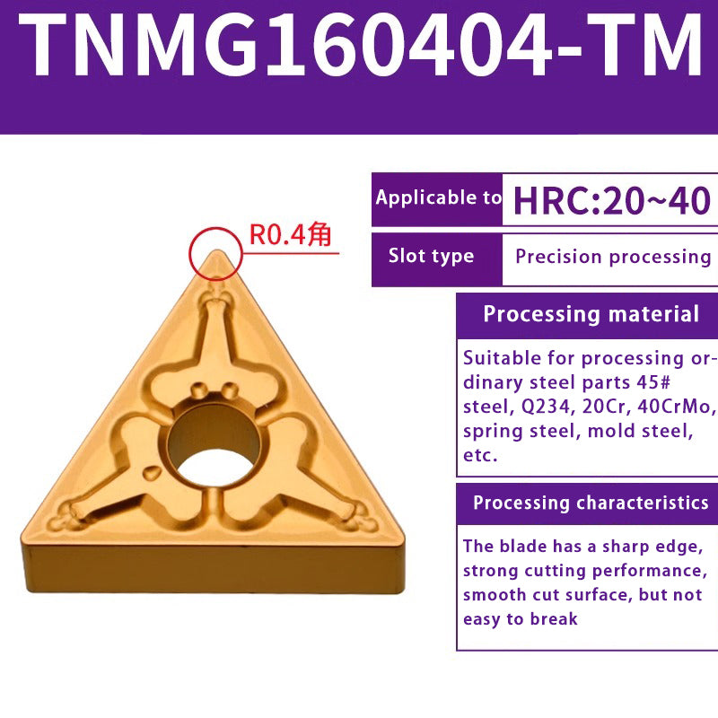 119-TNMG160404R/L-VF/S Steel Parts Fine Turning Triangular Grooving Knife Shandong Denso Pricision Tools Co.,Ltd.