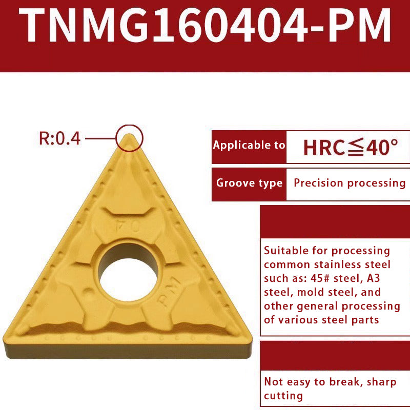 120-TNMG160404R/L-VF/S Steel Parts Fine Turning Triangular Grooving Knife Shandong Denso Pricision Tools Co.,Ltd.