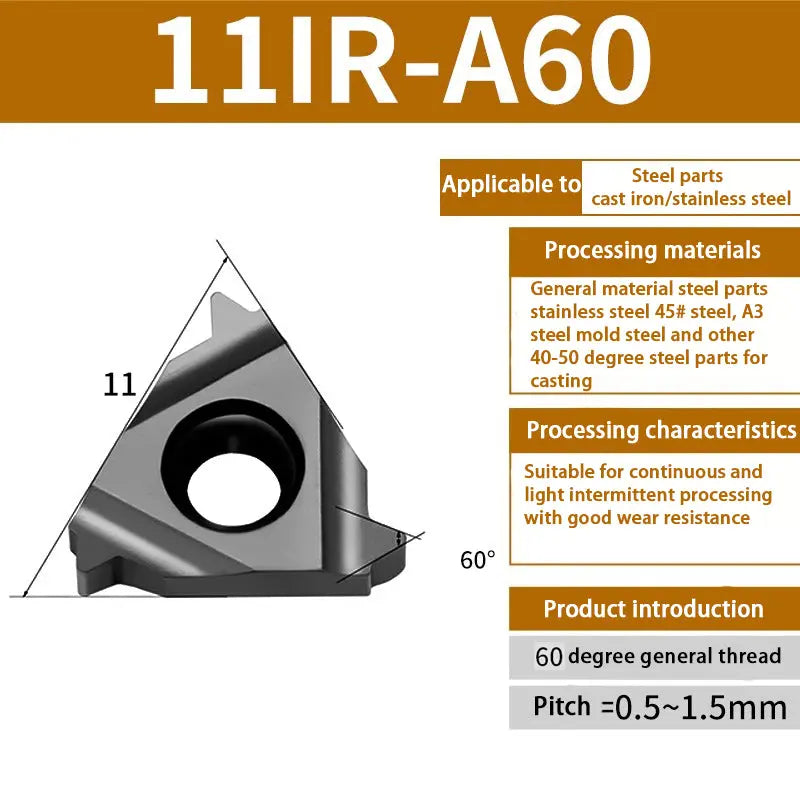 90-11IR/16IR internal thread blade steel blade head blade Universal internal thread turning blade Shandong Denso Pricision Tools Co.,Ltd.