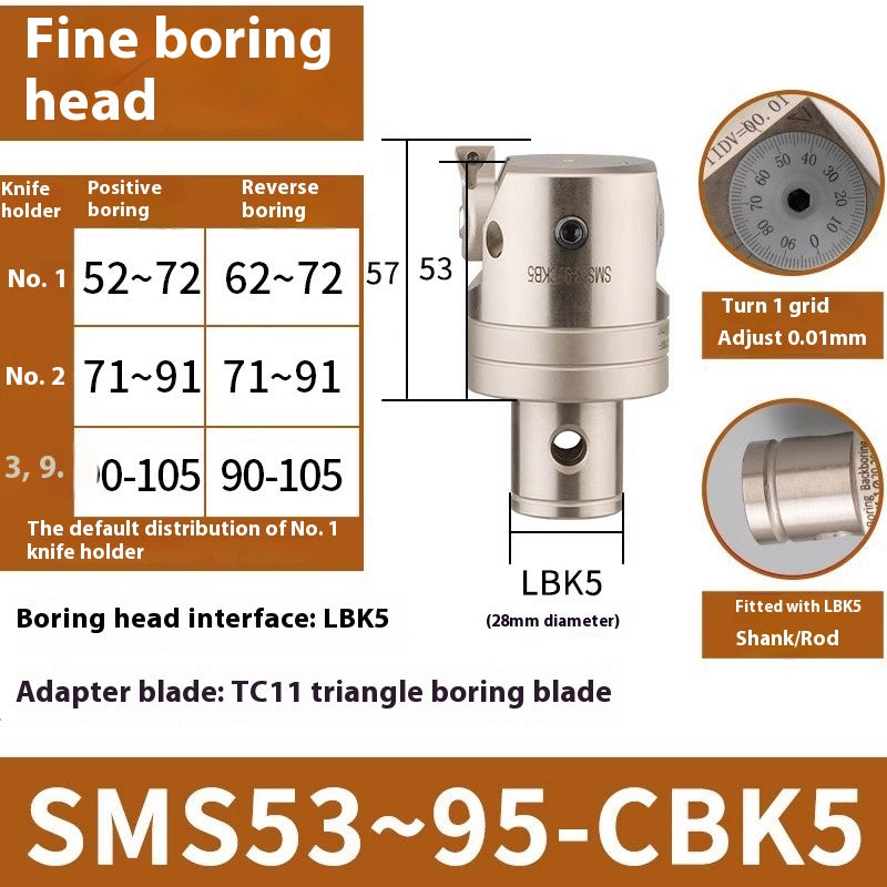 6005 Fine Boring ToolsFine Boring HeadAdjustable Double Edge Rough Boring Center Boring HeadTungsten Carbide ShankEWN Small Bore Boring Heads Shandong Denso Pricision Tools Co.,Ltd.