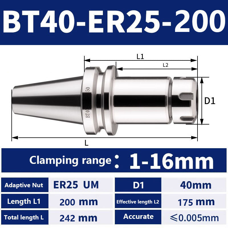 4002 BT40-ER11/16/20/25/32/40/50 Milling Tool Holder CNC Machining Center Spindle Tool Holder