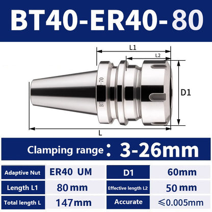 4002 BT40-ER11/16/20/25/32/40/50 Milling Tool Holder CNC Machining Center Spindle Tool Holder