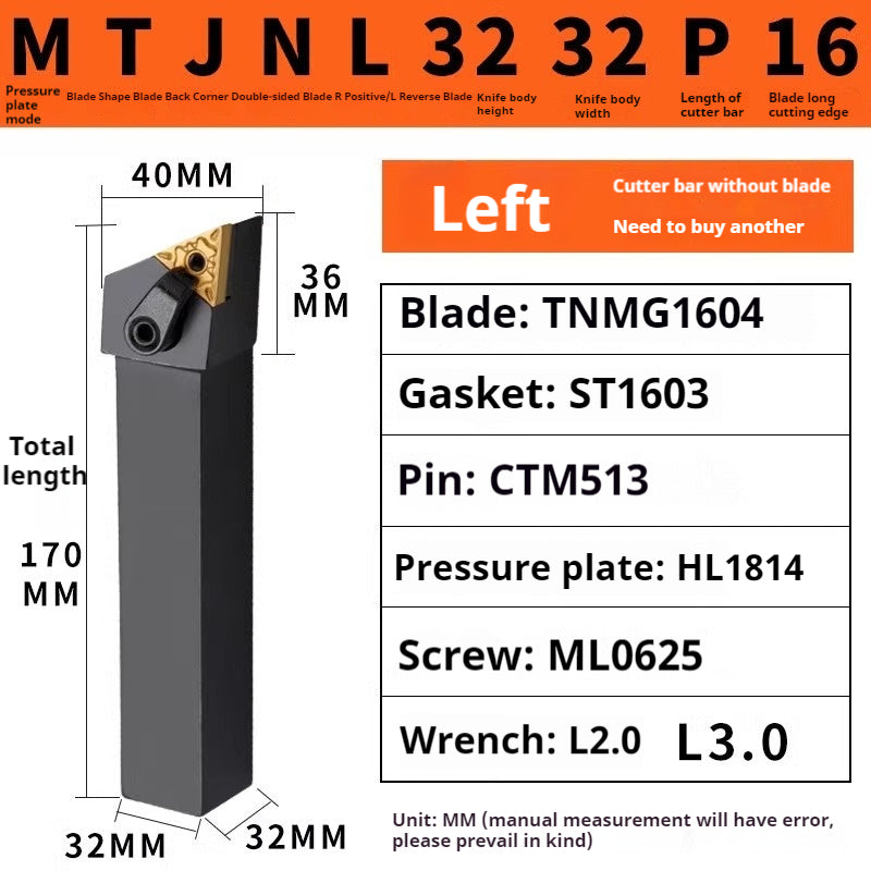 4002-CNC peach-shaped external round tool bar mwln mtjn mtbn mtqn mtenn mtfn mtgn mcln mckn lathe triangle fine turning external round turning tool bar tool