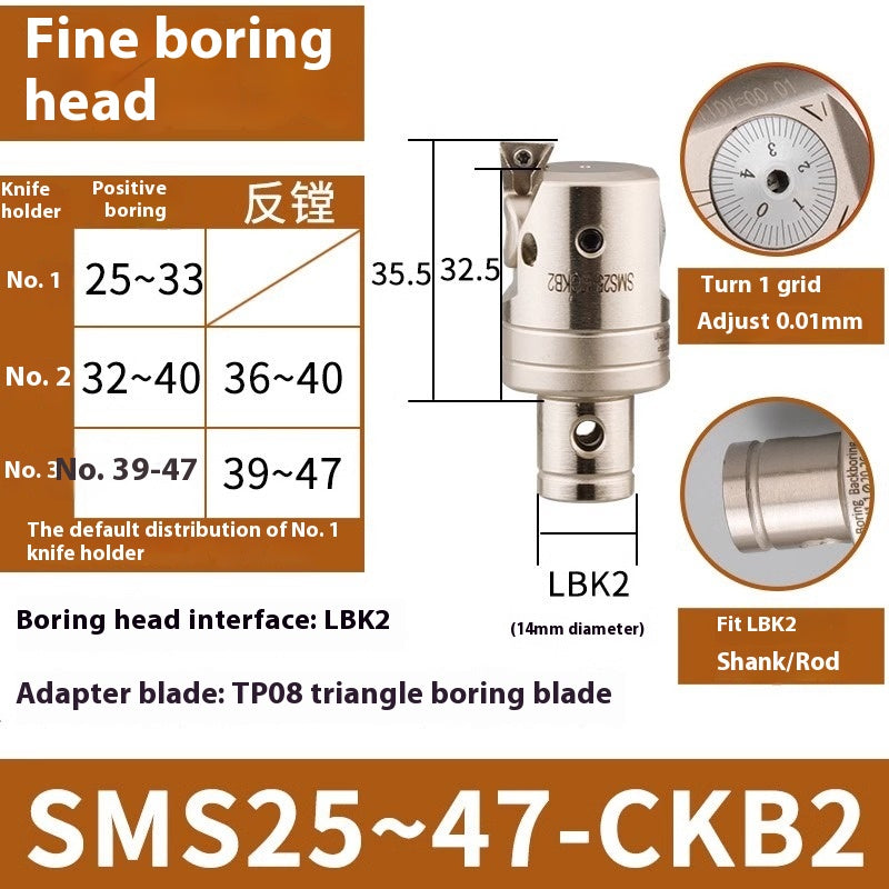 6005 Fine Boring ToolsFine Boring HeadAdjustable Double Edge Rough Boring Center Boring HeadTungsten Carbide ShankEWN Small Bore Boring Heads Shandong Denso Pricision Tools Co.,Ltd.