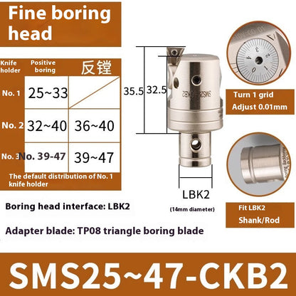 6005 Fine Boring ToolsFine Boring HeadAdjustable Double Edge Rough Boring Center Boring HeadTungsten Carbide ShankEWN Small Bore Boring Heads Shandong Denso Pricision Tools Co.,Ltd.