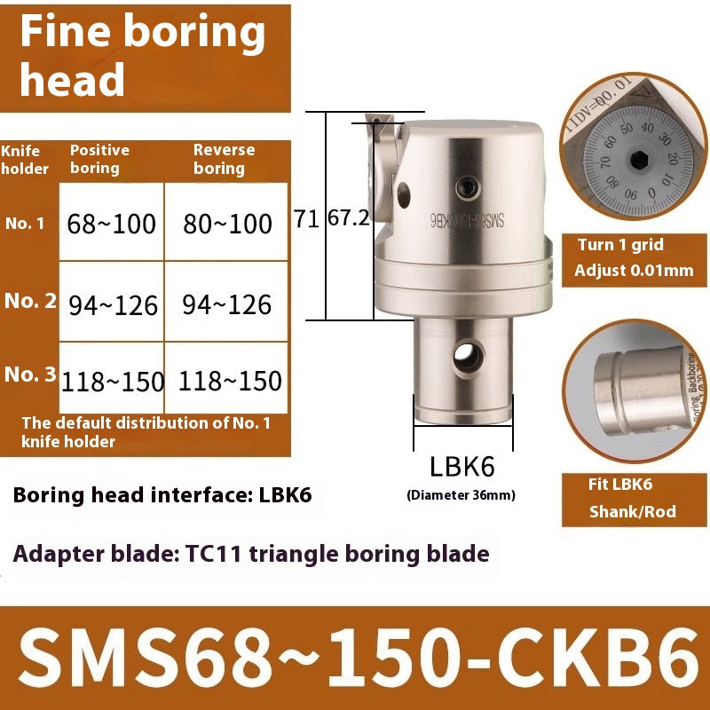 6005 Fine Boring ToolsFine Boring HeadAdjustable Double Edge Rough Boring Center Boring HeadTungsten Carbide ShankEWN Small Bore Boring Heads Shandong Denso Pricision Tools Co.,Ltd.