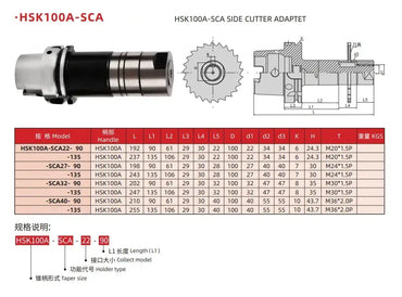 HSK100AHSK63ASCA three-face side milling shanks Shandong Denso Pricision Tools Co.,Ltd.