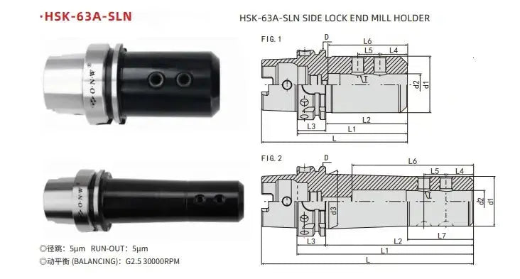 High-precision balanced HSK63AHSK100A-SLN20/25/32/40/50 Side-set shanks U-drill shanks Shandong Denso Pricision Tools Co.,Ltd.