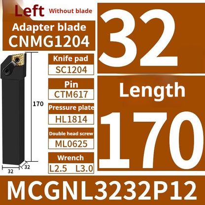 4002-CNC peach-shaped external round tool bar mcknl mcgn mcmnn mcbn mcsn lathe triangle fine turning external round turning tool bar tool