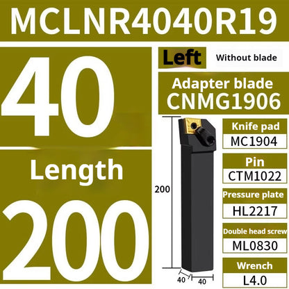 4002-CNC peach-shaped external round tool bar mwln mtjn mtbn mtqn mtenn mtfn mtgn mcln mckn lathe triangle fine turning external round turning tool bar tool