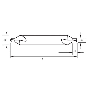 High Speed Steel Type A center drill Straight Shank Drill Bit Shandong Denso Pricision Tools Co.,Ltd.