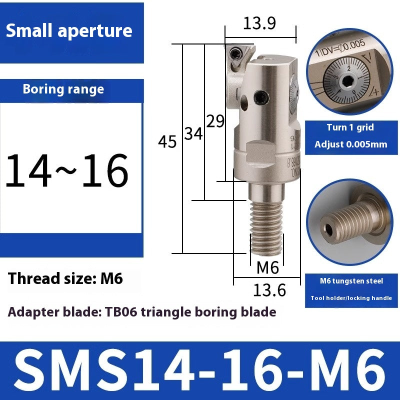 6005 Fine Boring ToolsFine Boring HeadAdjustable Double Edge Rough Boring Center Boring HeadTungsten Carbide ShankEWN Small Bore Boring Heads Shandong Denso Pricision Tools Co.,Ltd.