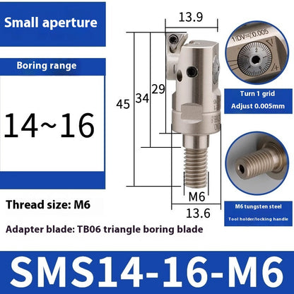 6005 Fine Boring ToolsFine Boring HeadAdjustable Double Edge Rough Boring Center Boring HeadTungsten Carbide ShankEWN Small Bore Boring Heads Shandong Denso Pricision Tools Co.,Ltd.