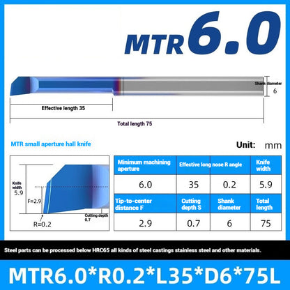 1122-MTR Small Bore Boring Tools Precision Boring Tools for Wear-Resistant Steel CNC Boring Bars Tungsten Carbide Alloy Shock-Resistant Miniature Turning Tools Shandong Denso Pricision Tools Co.,Ltd.