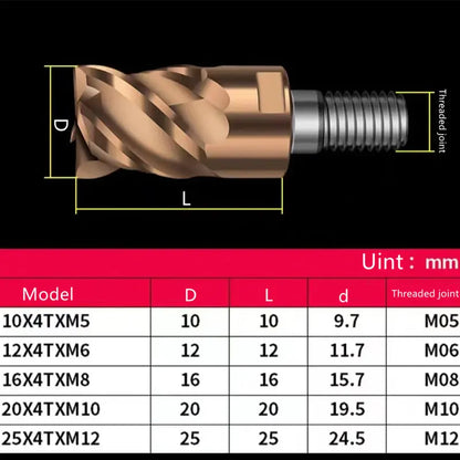 indexable end mill conical end mills Shandong Denso Pricision Tools Co.,Ltd.