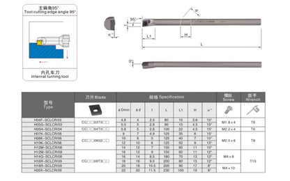 Tungsten steel anti-seismic inner hole 4mm boring bar  C04H-SCLCR03 Shandong Denso Pricision Tools Co.,Ltd.