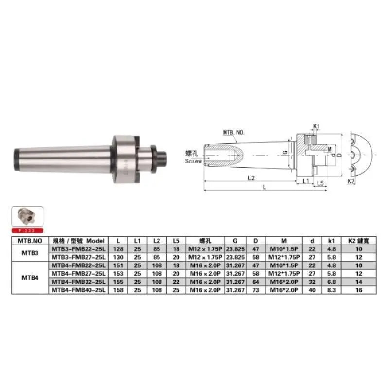 China produces CNC tools Save 90% of costs Customizable MTB MT-FMB Milling Tool Holder Surface Milling Cutter Spindle Morse ISO Series Shandong Denso Pricision Tools Co.,Ltd.