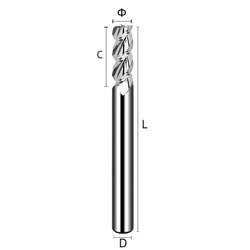 Milling cutter China produces CNC tools Save 90% of costs Customizable 3Flutes End Mill for Aluminum Copper Plastic Carbide End Mill Tungsten End Mill Shandong Denso Pricision Tools Co.,Ltd.