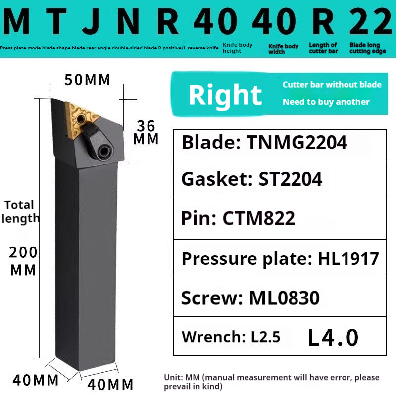 4002-CNC peach-shaped external round tool bar mwln mtjn mtbn mtqn mtenn mtfn mtgn mcln mckn lathe triangle fine turning external round turning tool bar tool