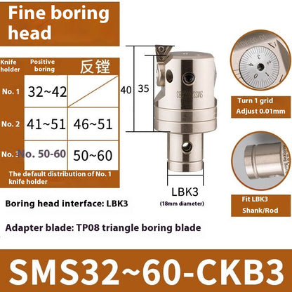 6005 Fine Boring ToolsFine Boring HeadAdjustable Double Edge Rough Boring Center Boring HeadTungsten Carbide ShankEWN Small Bore Boring Heads Shandong Denso Pricision Tools Co.,Ltd.