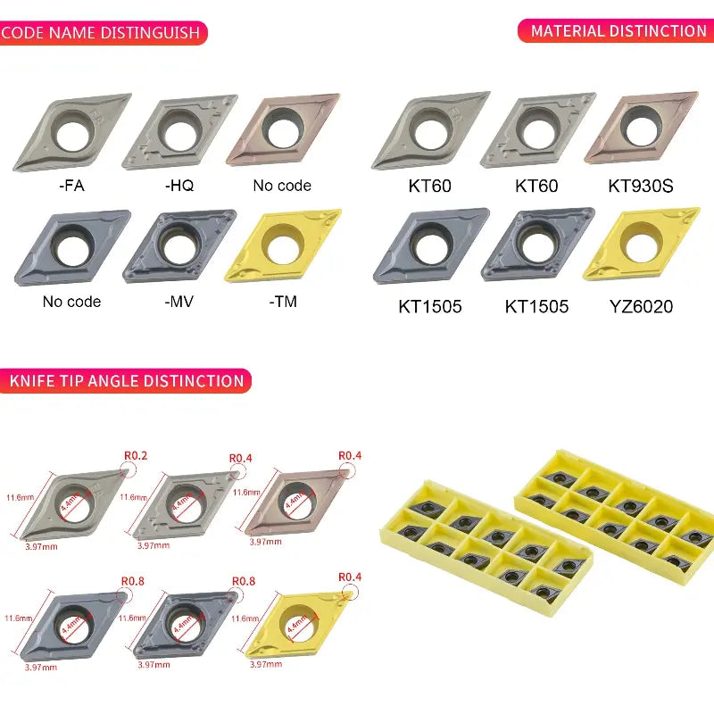 Turning inserts China produces CNC tools Save 90% of costs Customizable DCMT DCGT Carbide Insert Internal/External Turning Tool Lathe Turning Insert Shandong Denso Pricision Tools Co.,Ltd.