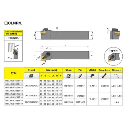 MCLNR/L External Turning Tool Holder CNC Cutting Tool Cutter Bar (for CNMG carbide insert) Shandong Denso Pricision Tools Co.,Ltd.