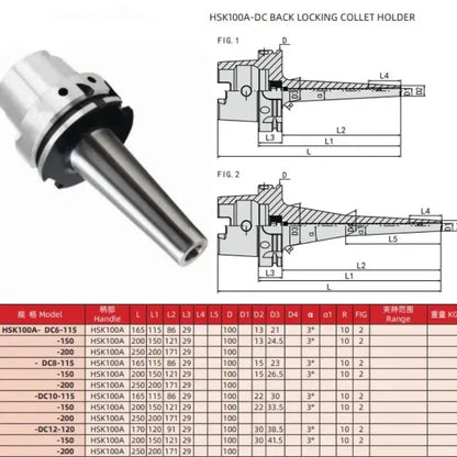 HSK100A 63A High Precision Pull Back Toolholder DC04 DC06 DC08 DC12 Shandong Denso Pricision Tools Co.,Ltd.