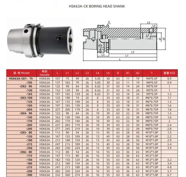 Rough &Fine Boring Boring Shank HSK63A-DCK1/2/3/4/5/6 DCK Interface CK Shandong Denso Pricision Tools Co.,Ltd.