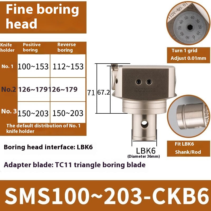 6005 Fine Boring ToolsFine Boring HeadAdjustable Double Edge Rough Boring Center Boring HeadTungsten Carbide ShankEWN Small Bore Boring Heads Shandong Denso Pricision Tools Co.,Ltd.