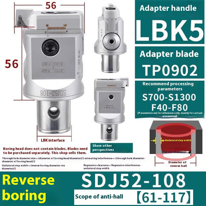 6005 Fine Boring ToolsFine Boring HeadAdjustable Double Edge Rough Boring Center Boring HeadTungsten Carbide ShankEWN Small Bore Boring Heads Shandong Denso Pricision Tools Co.,Ltd.