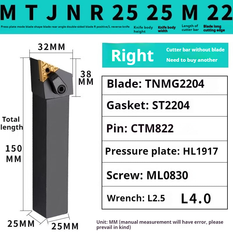 4002-CNC peach-shaped external round tool bar mwln mtjn mtbn mtqn mtenn mtfn mtgn mcln mckn lathe triangle fine turning external round turning tool bar tool