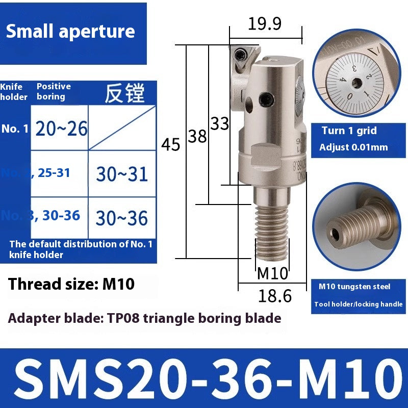 6005 Fine Boring ToolsFine Boring HeadAdjustable Double Edge Rough Boring Center Boring HeadTungsten Carbide ShankEWN Small Bore Boring Heads Shandong Denso Pricision Tools Co.,Ltd.