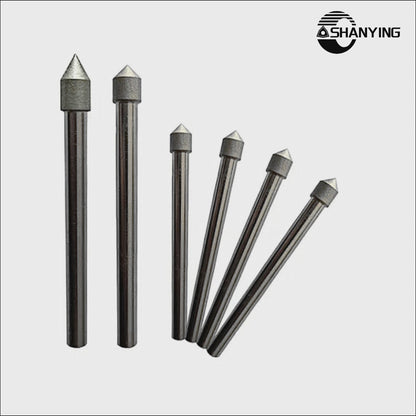 PCD tools Diamond Coated Burr Mounted Point 60° 90° Cylinder Long-Life Diamond  Grinding Bits for Metals