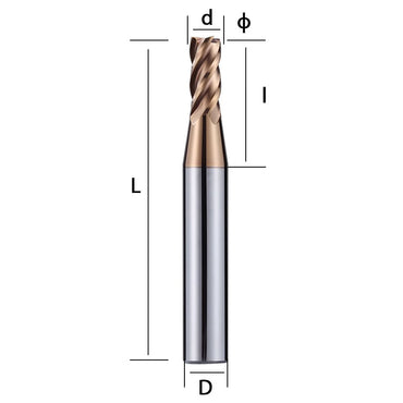 55 degree decimal point milling cutter, tungsten steel alloy, 4-edge coating, number of points, end milling cutter, flat bottom cutter, steel shank, 6 variable diameter coarse shank Shandong Denso Pricision Tools Co.,Ltd.