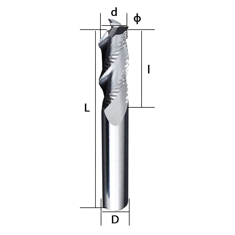 55 degree rough skin milling cutter, tungsten steel alloy rough milling cutter, 3-blade aluminum wave edge extended end milling cutter Shandong Denso Pricision Tools Co.,Ltd.