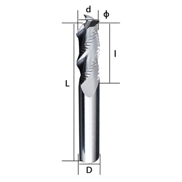 55 degree rough skin milling cutter, tungsten steel alloy rough milling cutter, 3-blade aluminum wave edge extended end milling cutter Shandong Denso Pricision Tools Co.,Ltd.